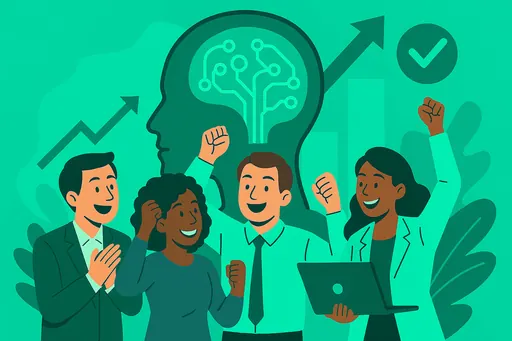 Équipe motivée et performante avec l'IA